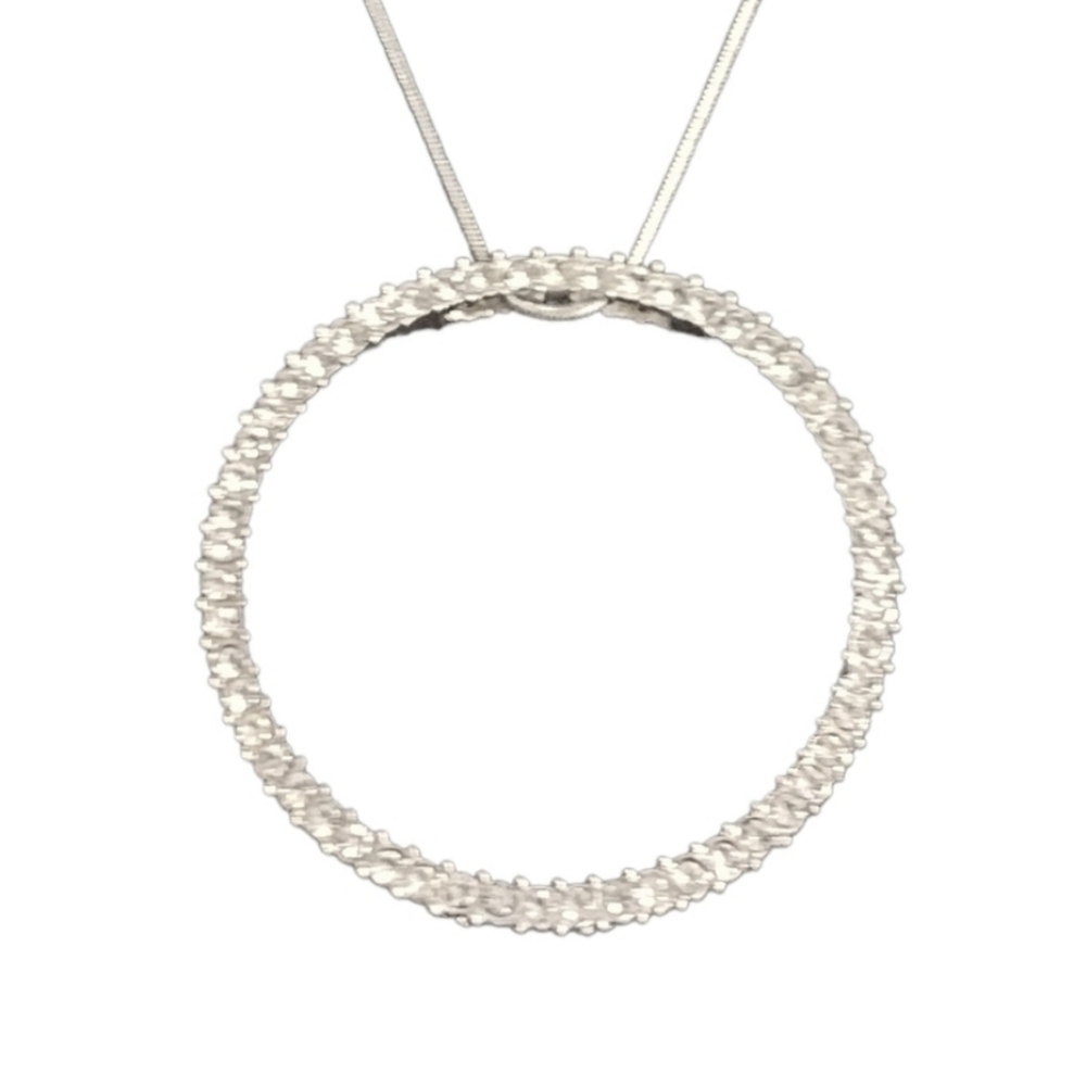 Rhinestone Eternity Pendant Necklace NWOT